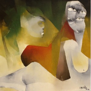 Riaz Rafi, 24 x 24 Inch, Oil on canvas, Figurative Painting, AC-RR-010